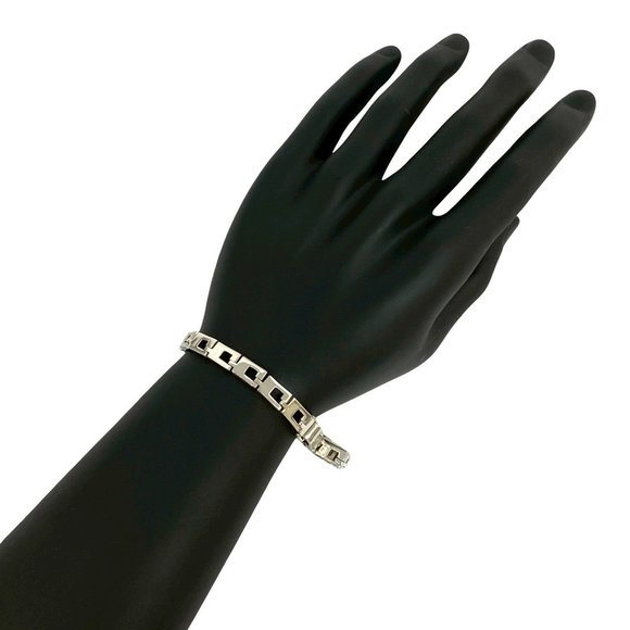 GUCCI G-Shape Bracelet in Sterling Silver (925) - Bracelet/Bangle, (c95-4) - Picture 1 of 4
